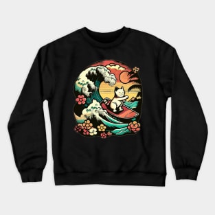 Kitty Night Surf Session Crewneck Sweatshirt